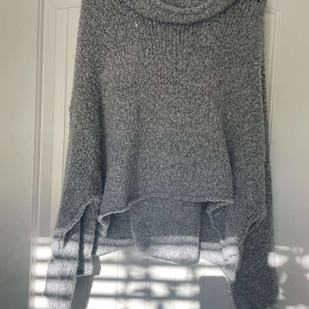 Free People Cozy Marled Gray Crop Women's Sweater